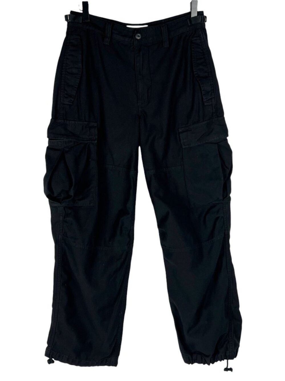 Aritzia TNA Supply Cargo Baggy 100% Cotton Utility Pants in Black Size 4